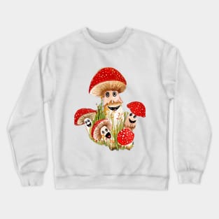 Mushroom family Crewneck Sweatshirt